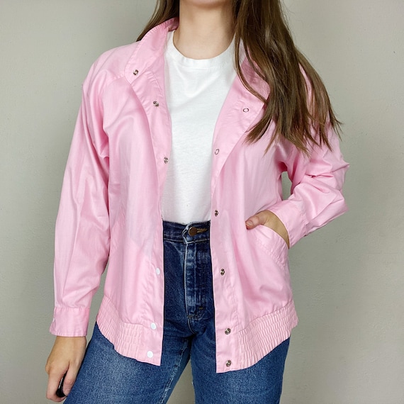 Vintage 1990s Koret Pink Coach Jacket Women's Medi