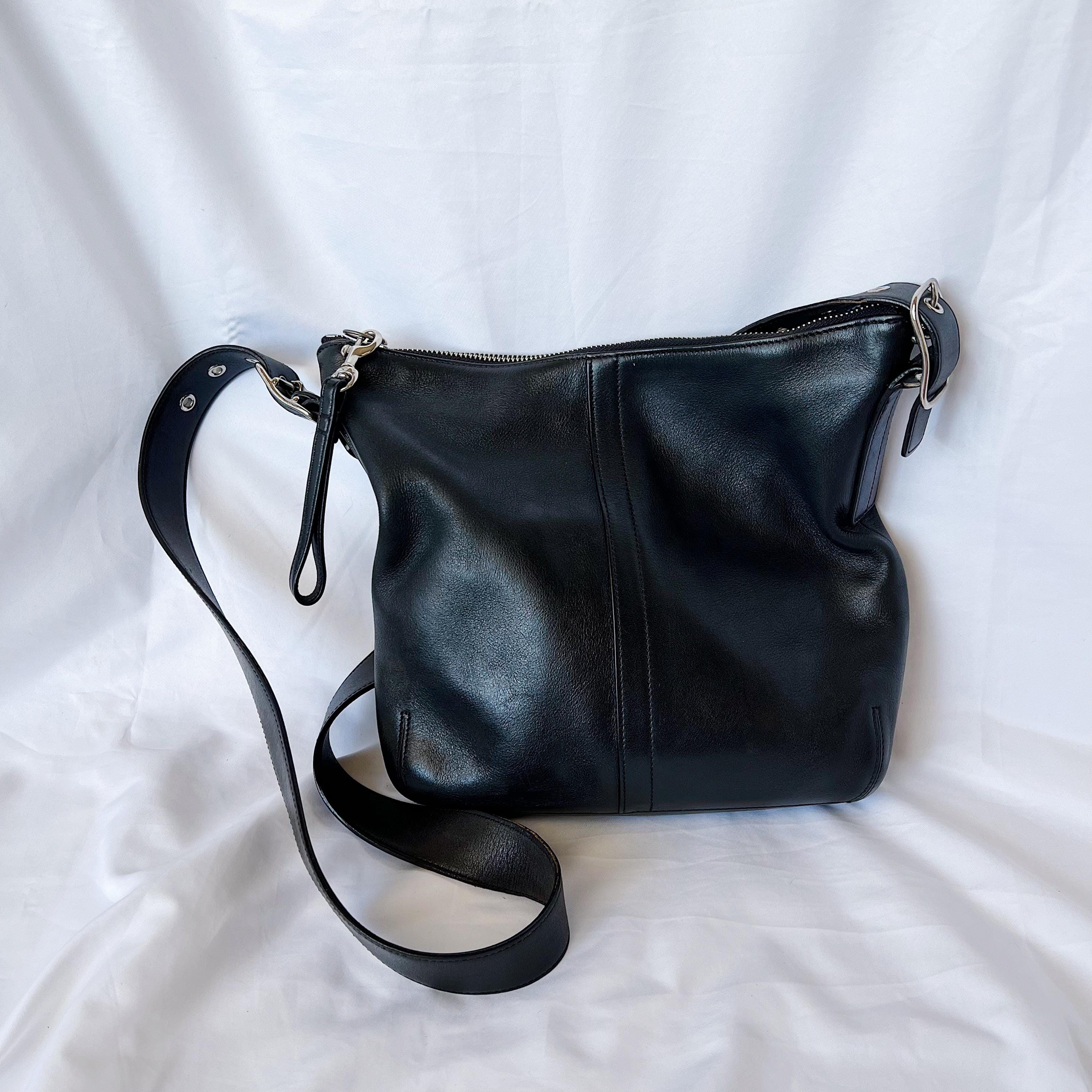 美品✨コーチ9326 COACHオールレザー ショルダーバッグ ブラック 