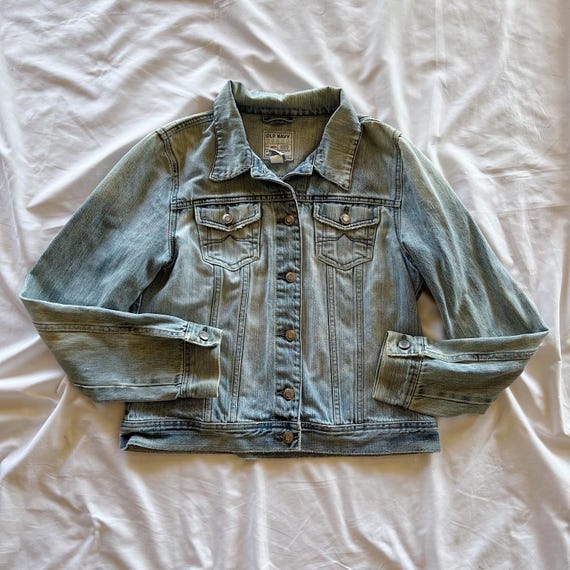 Vintage 2000s Old Navy Light Wash Denim Jacket Size Medium Etsy