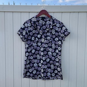 Vintage 90s No Boundaries Floral Blouse Size Medium Large