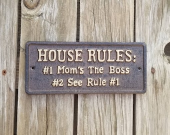 wall plaque, mom, rustic wall decor, vintage sign, gift for mom, wall plaque, funny wall decor, welcome decor,entry way decor, best mom