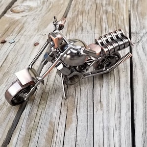 Motorcycle, harley, sturgis, dirtbike, upcycled motorcycle, motorcycle gift, biker, traveler, motorcycle decor, motorcycle art, Mini g