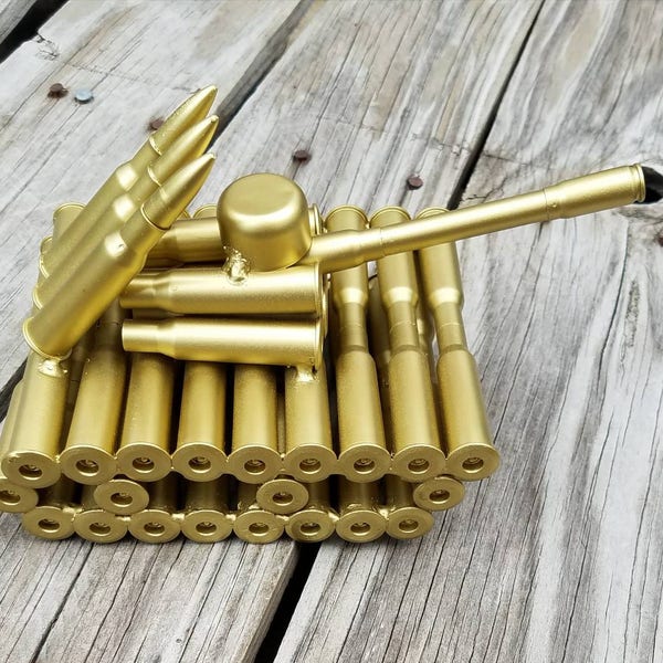 Army tank, military tank, bullets, military gift, marines, army, air force, veteran, military decor, upcycled, veterans gift, gift for him