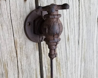 Towel hook, rustic bath decor, industrial towel hook, faucet decor, towel hook, rustic bathroom fixture, faucet, bath hook, bath decor