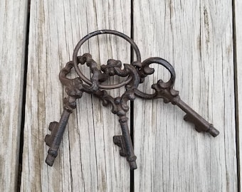 Keys, Iron keys, key set, skeleton keys, rustic keys, decorative keys, steam punk, cast iron keys, Victorian keys, iron key, key decor