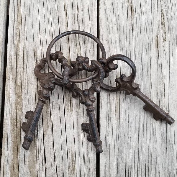 Keys, Iron keys, key set, skeleton keys, rustic keys, decorative keys, steam punk, cast iron keys, Victorian keys, iron key, key decor