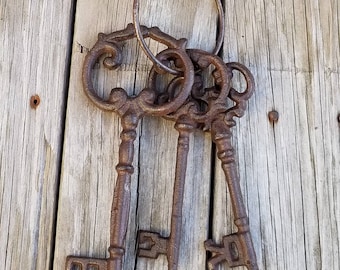 Keys, Iron keys, key set, skeleton keys, rustic keys, decorative keys, steam punk, cast iron keys, Victorian keys, iron key, key decor