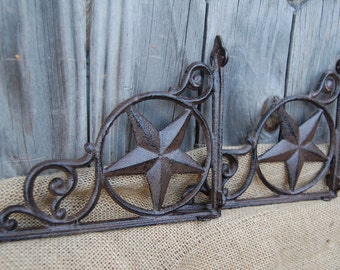 Corner brackets, shelf brace, iron shelf mount, rustic corner brackets, shabby chic shelf, corner bracket set