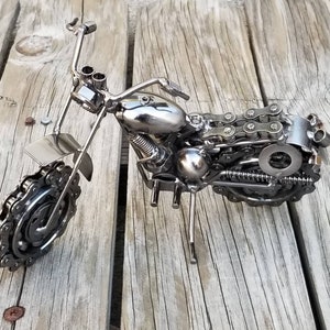 Motorcycle, harley, gifts for him, dirtbike gift, upcycled motorcycle, motorcycle gift, upcycled art, biker gift, motorcycle art, sturgis,MS