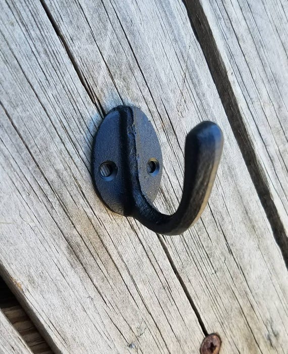 Single Wall Hook, Coat Hook, Towel Hook, Cast Iron Wall Hook, Entry Hooks,  Industrial Hooks, Bathroom Hook, Vintage Hook, Bag Hook 