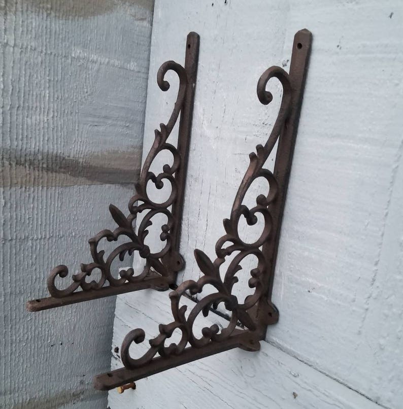 Corner brackets shelf brace iron shelf mount rustic corner Etsy