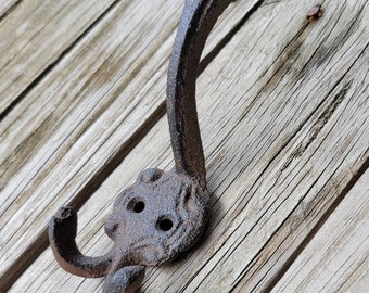 wall hook, hook, coat hook, towel hook, cast iron wall hook, entry hooks, industrial hooks, bathroom hook, vintage hook, bag hook
