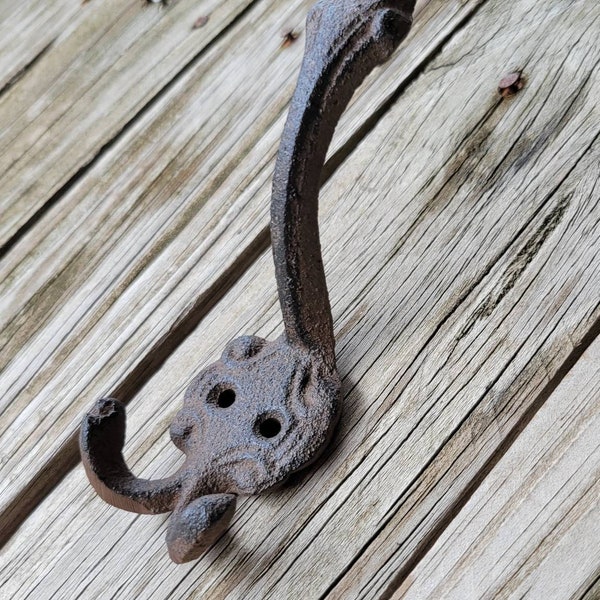 wall hook, hook, coat hook, towel hook, cast iron wall hook, entry hooks, industrial hooks, bathroom hook, vintage hook, bag hook