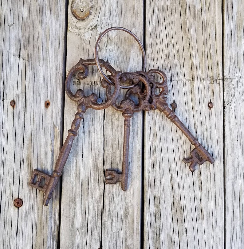 Keys Iron Keys Key Set Skeleton Keys Rustic Keys Etsy