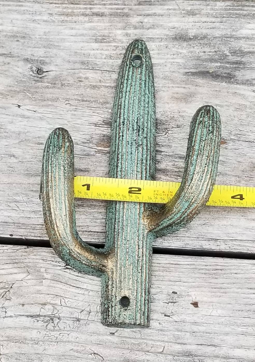 Wall Hook Cactus Teal Cast Iron Hook Rustic Hook Entry Etsy Israel