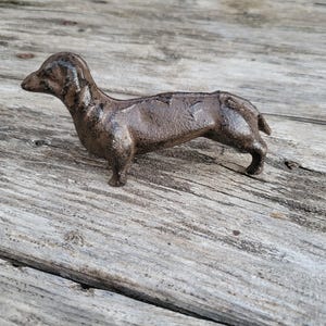 Dachshund, wiener dog, rustic figurine, dog, animal decor, rustic animal decor, office, dog statue, paper weight, rustic farmhouse