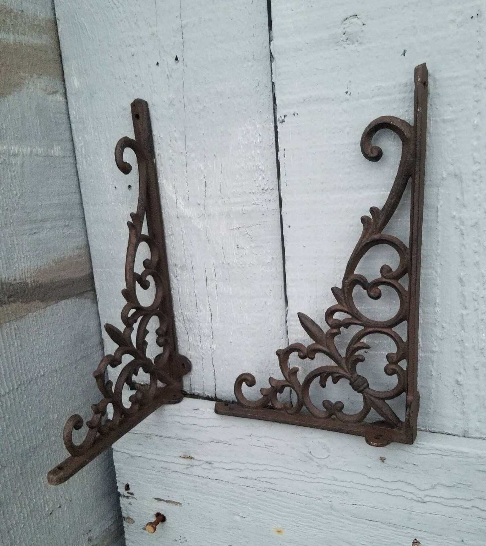 Corner brackets shelf brace iron shelf mount rustic corner Etsy