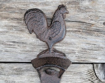 Abridor de botellas de cerveza, abridor de botellas de pared, gallo, abridor de botellas, pollo, decoración de cerveza, abridor de botellas de cerveza, cueva del hombre, decoración de cerveza