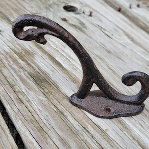 wall hook, hook, coat hook, towel hook, cast iron wall hook, entry hooks, industrial hooks, bathroom hook, vintage hook, bag hook