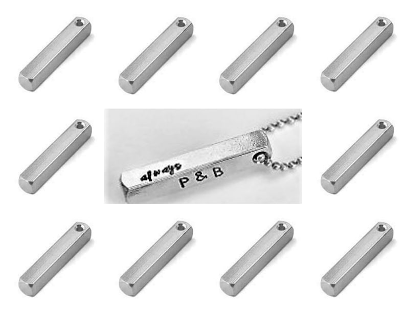 10 ImpressArt ALUMINIUM 3-D Rectangle Stamping Blanks FREE SHIPPING 1 12 Long X 14 on the Face Light weight you can Stamp on 4 Sides