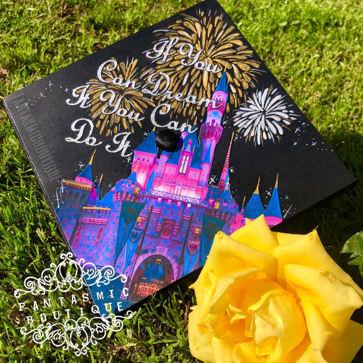 The Disney Fireworks Custom Grad Cap 