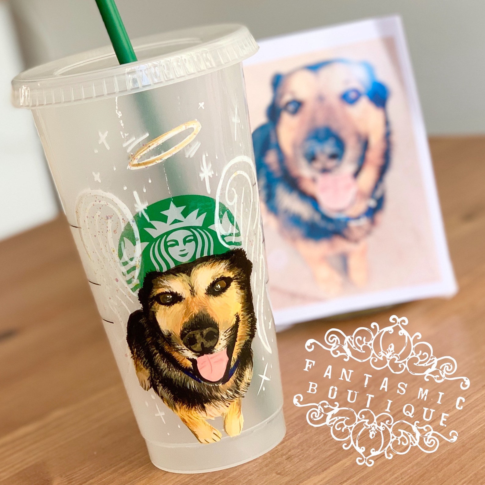 Starbucks Pup Cups Retratos personalizados para mascotas Etsy