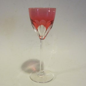 Antique Val Saint Lambert cut crystal liquer glass VSL Belgium, early 1900