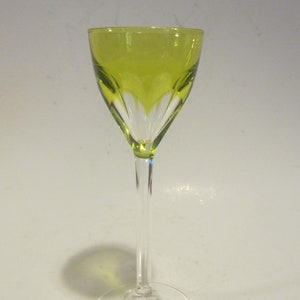 Antique Val Saint Lambert cut crystal liquer glass VSL Belgium, cut glass, early 1900