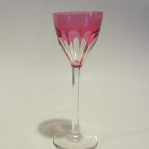 Antique Val Saint Lambert cut crystal liquer glass VSL Belgium, early 1900
