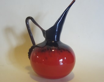 Gorgeous art deco Schneider glass decanter, pitcher. Le Verre Francais, ca 1920.