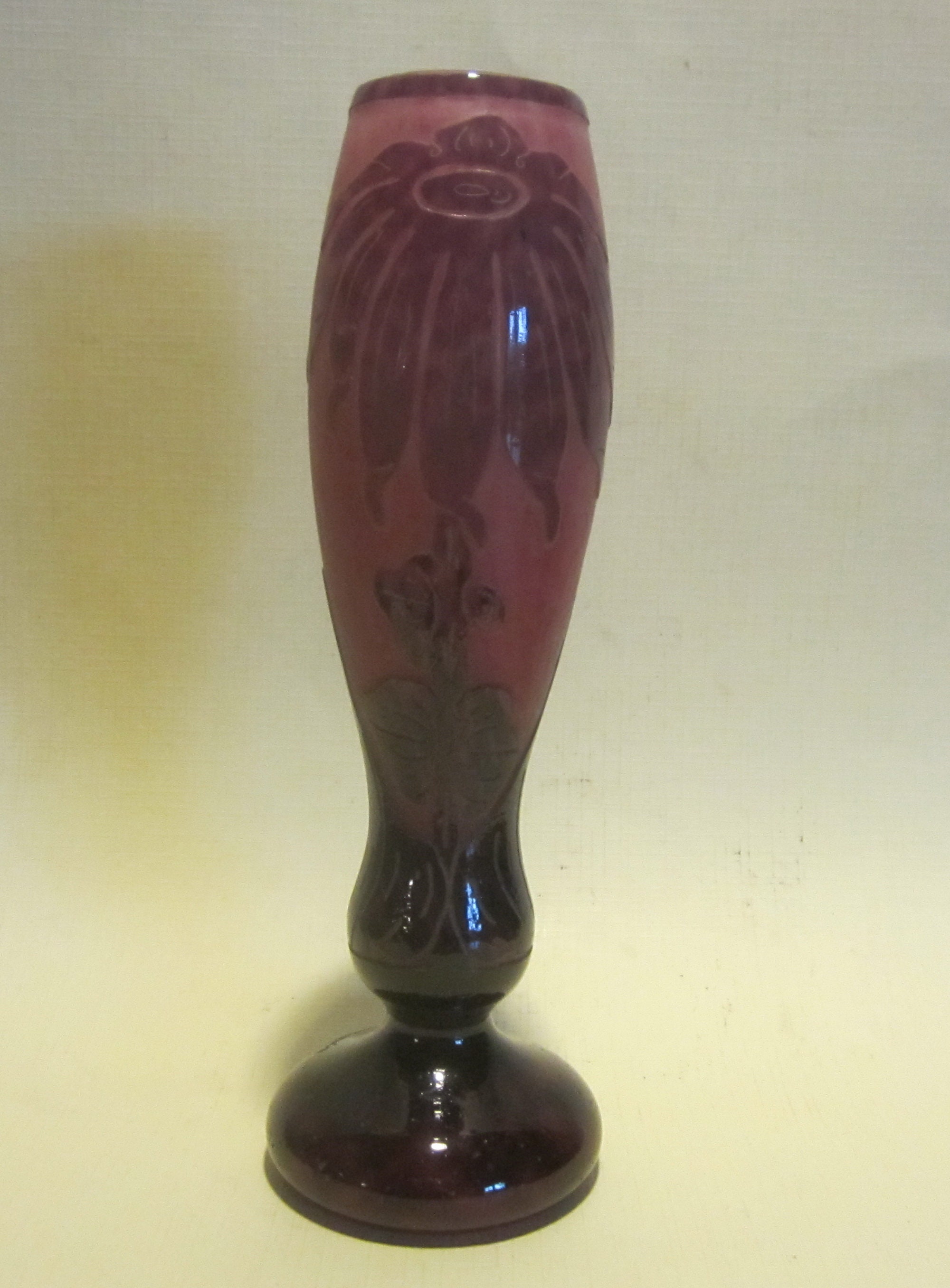 3-2463 Le Verre Francais ル・ヴェール・フランセ 西洋 ル・ヴェール・フランセ カタツムリ文 スタンドランプ 1920年頃