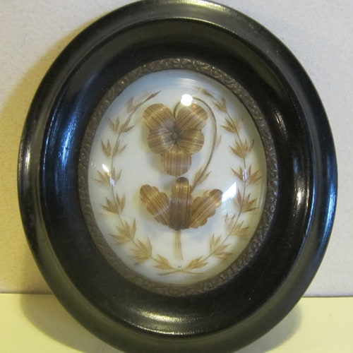 Mourning Hair Art Frame Victorian Hair Memento Mori Antique Etsy