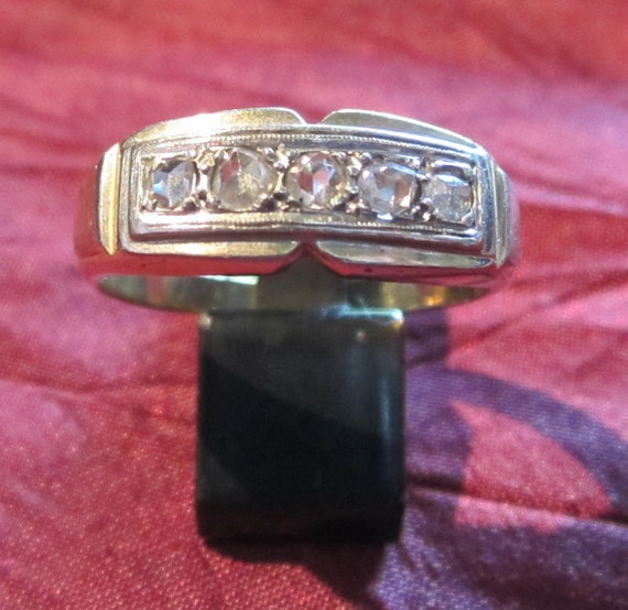 Antique 18k gold art deco ring, cocktail ring, ca 