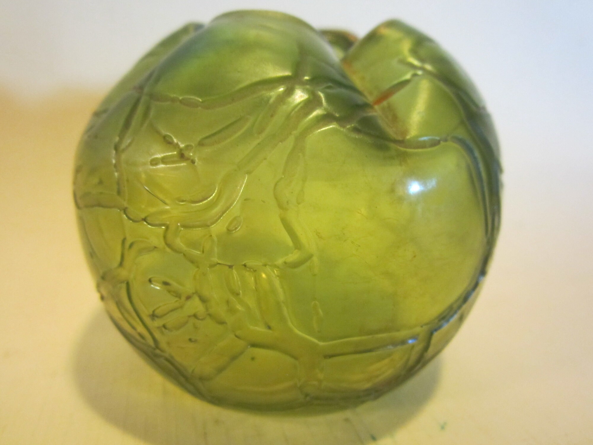 Antique Bohemian Glass Rose Bowl Vase Kralik Rindskopf Cfr. Etsy