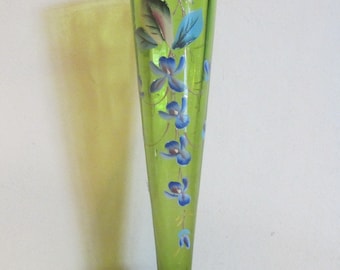 Antico vaso francese Legras fiori smaltati, St Denis, MontJoye, L & Cie, PERFETTE condizioni!