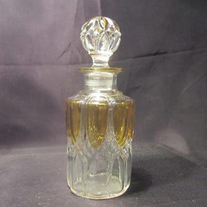 Antique Val Saint Lambert BIG crystal perfume bottle vanity for prestigious dressing table VSL Belgium; 7,5 inch high