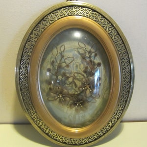 Antique memento mori, French hair work, gimp work, big mourning frame, hair art;  Napoleon 3,  mm276