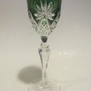 Antique Val Saint Lambert cut crystal liquer glass VSL Belgium, cut glass, early 1900