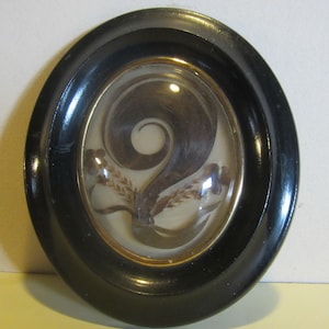 Antique memento mori, Victorian French framed hair work, mourning frame, palette hair work; mm284