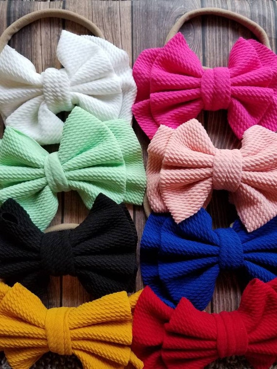 Kids Girls Baby Nylon Headband Toddler Turban Bow Knotted Hair Band Accessories