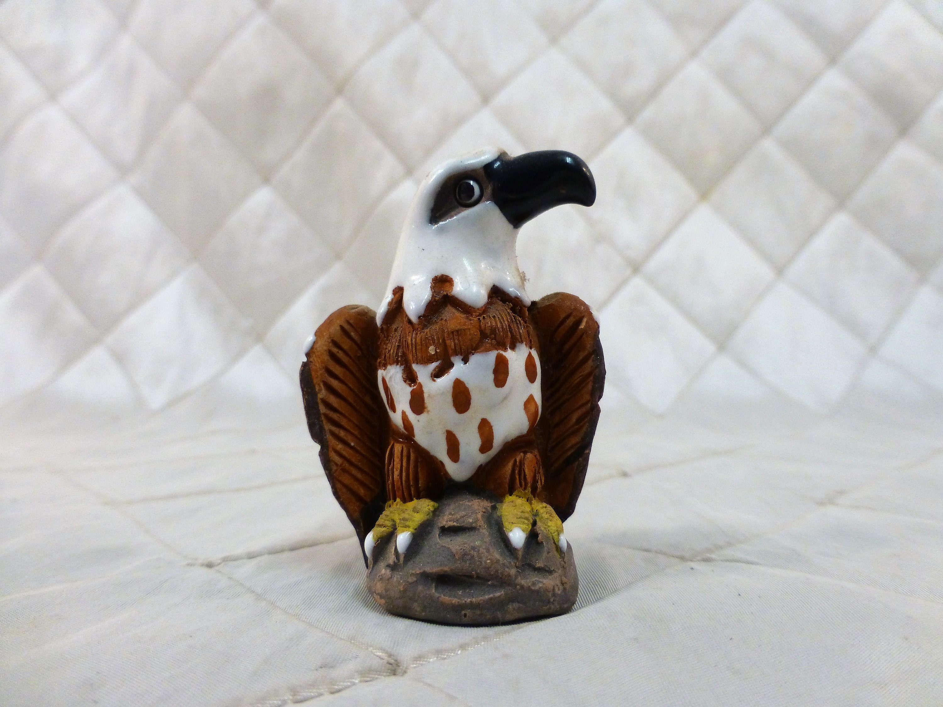 LEPS Miniature Bald Eagle Figurine Clay Pottery Vintage Bird Etsy