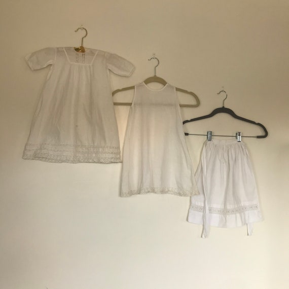 Christening Dress Apron Antique Nightgowns Childre