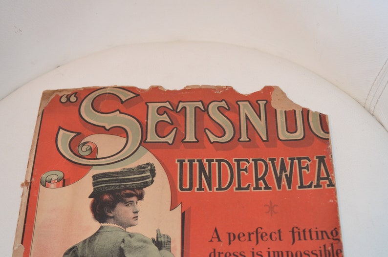 Setsnug Underwear Company Box Top Advertising Avalon Knitwear c 1906