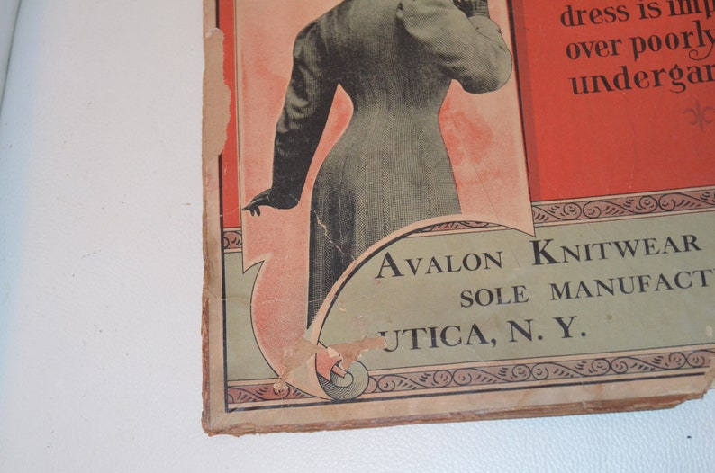 Setsnug Underwear Company Box Top Advertising Avalon Knitwear c 1906