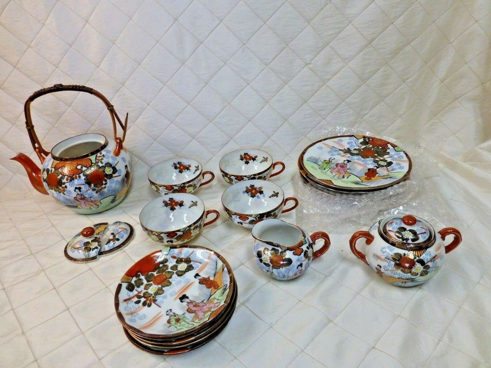 Nippon Tokusei Japanese Eggshell Porcelain 21 piece Tea Set Etsy