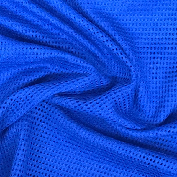 100% polyester soft mesh tubular 31” folded Royal blue tube fabric