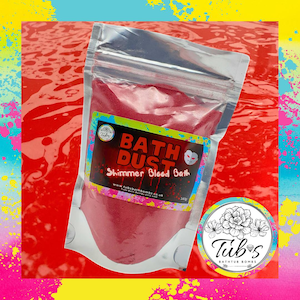 Shimmer Blood Bath Dust - Halloween Spooky Haunted Vegan Glitter Kids Fun Fizzing Gift Present Red Blood Bath Effect