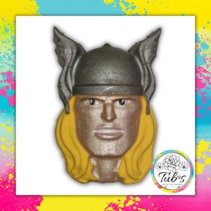 Bomba de baño amarilla de superhéroe - Thor Hammer Marvel Super Hero BathBomb Regalo para niños Comic Presente Cumpleaños Espuma efervescente Hecho a mano Dios del Trueno