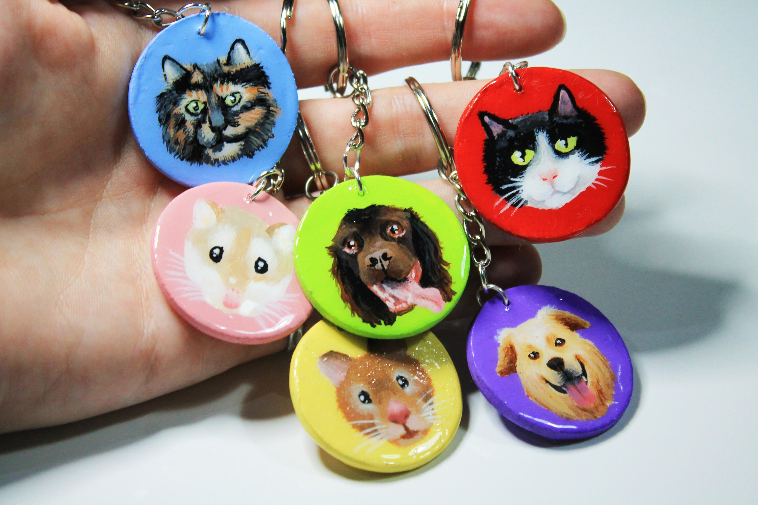 Custom Dog Keychain Custom Dog Keyring Dog Owner Gift Dog Etsy