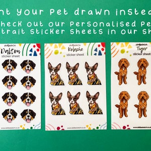 Customisable Japanese Spitz Sticker Sheet, Personalise Nihon Supittsu Waterproof Stickers, Pet Portrait Dishwasher Safe Sticker, Dog Gifts image 7